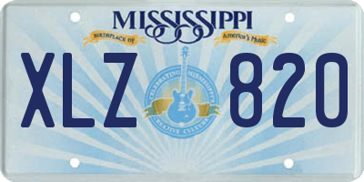 MS license plate XLZ820
