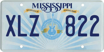 MS license plate XLZ822