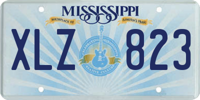 MS license plate XLZ823