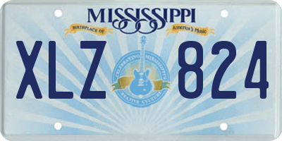 MS license plate XLZ824
