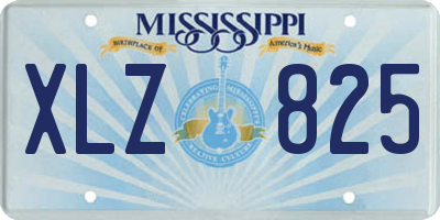 MS license plate XLZ825
