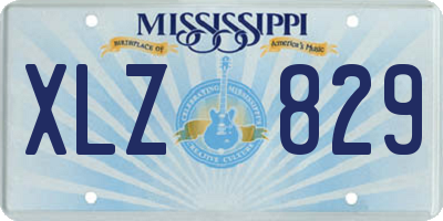 MS license plate XLZ829