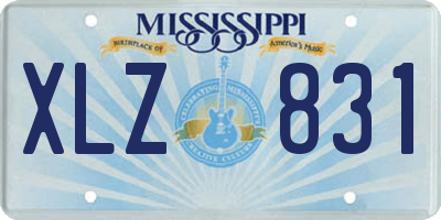 MS license plate XLZ831
