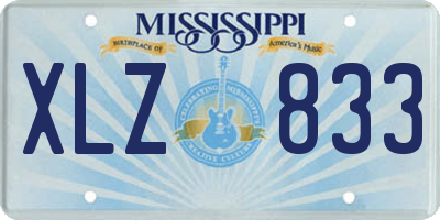 MS license plate XLZ833