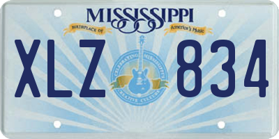 MS license plate XLZ834