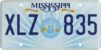 MS license plate XLZ835