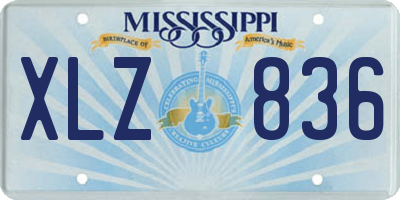 MS license plate XLZ836