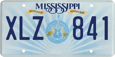 MS license plate XLZ841