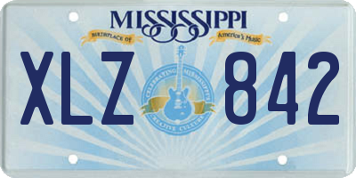 MS license plate XLZ842