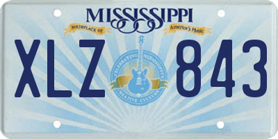 MS license plate XLZ843