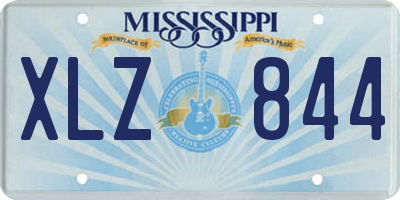 MS license plate XLZ844