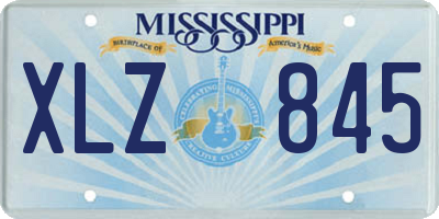 MS license plate XLZ845
