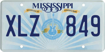 MS license plate XLZ849