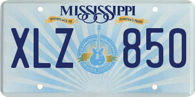 MS license plate XLZ850