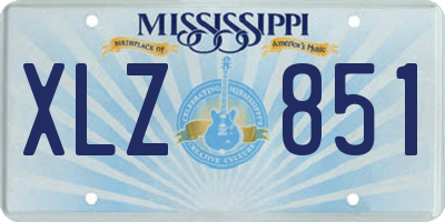 MS license plate XLZ851