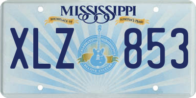 MS license plate XLZ853