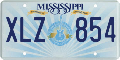 MS license plate XLZ854