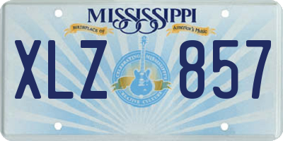 MS license plate XLZ857