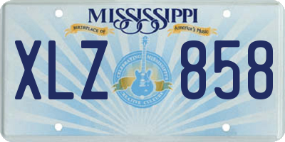 MS license plate XLZ858