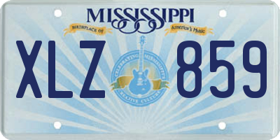 MS license plate XLZ859