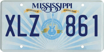 MS license plate XLZ861
