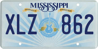 MS license plate XLZ862