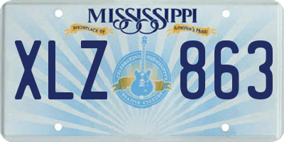 MS license plate XLZ863