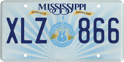 MS license plate XLZ866