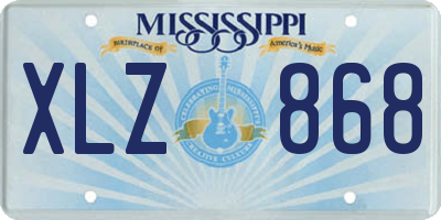 MS license plate XLZ868