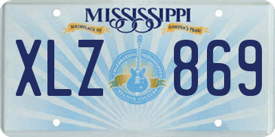 MS license plate XLZ869