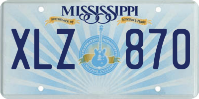MS license plate XLZ870