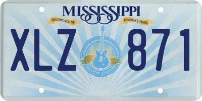 MS license plate XLZ871