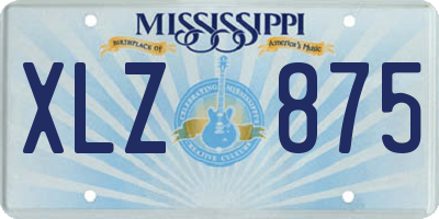MS license plate XLZ875