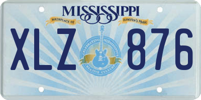 MS license plate XLZ876