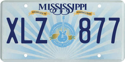 MS license plate XLZ877