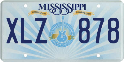 MS license plate XLZ878