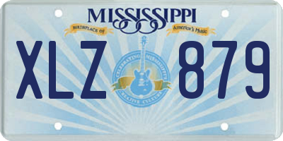MS license plate XLZ879