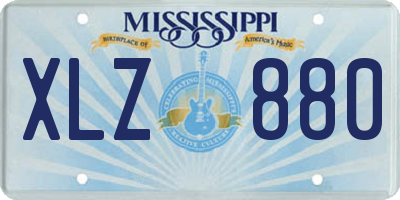 MS license plate XLZ880