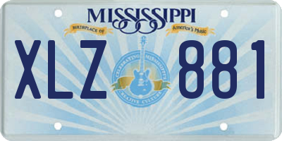 MS license plate XLZ881