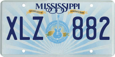 MS license plate XLZ882