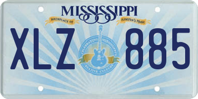 MS license plate XLZ885