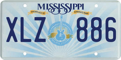 MS license plate XLZ886