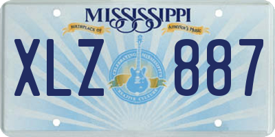 MS license plate XLZ887
