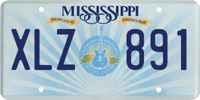 MS license plate XLZ891