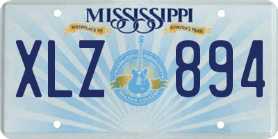 MS license plate XLZ894
