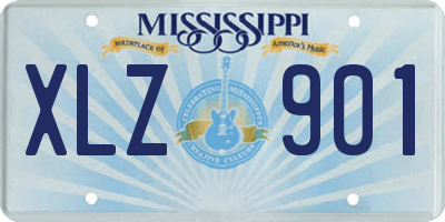 MS license plate XLZ901