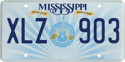 MS license plate XLZ903