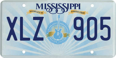 MS license plate XLZ905