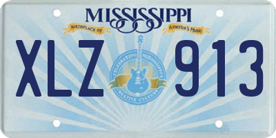 MS license plate XLZ913