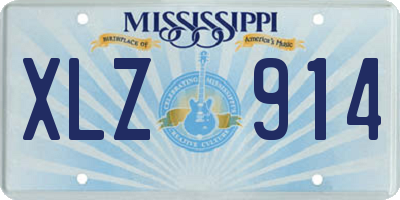 MS license plate XLZ914